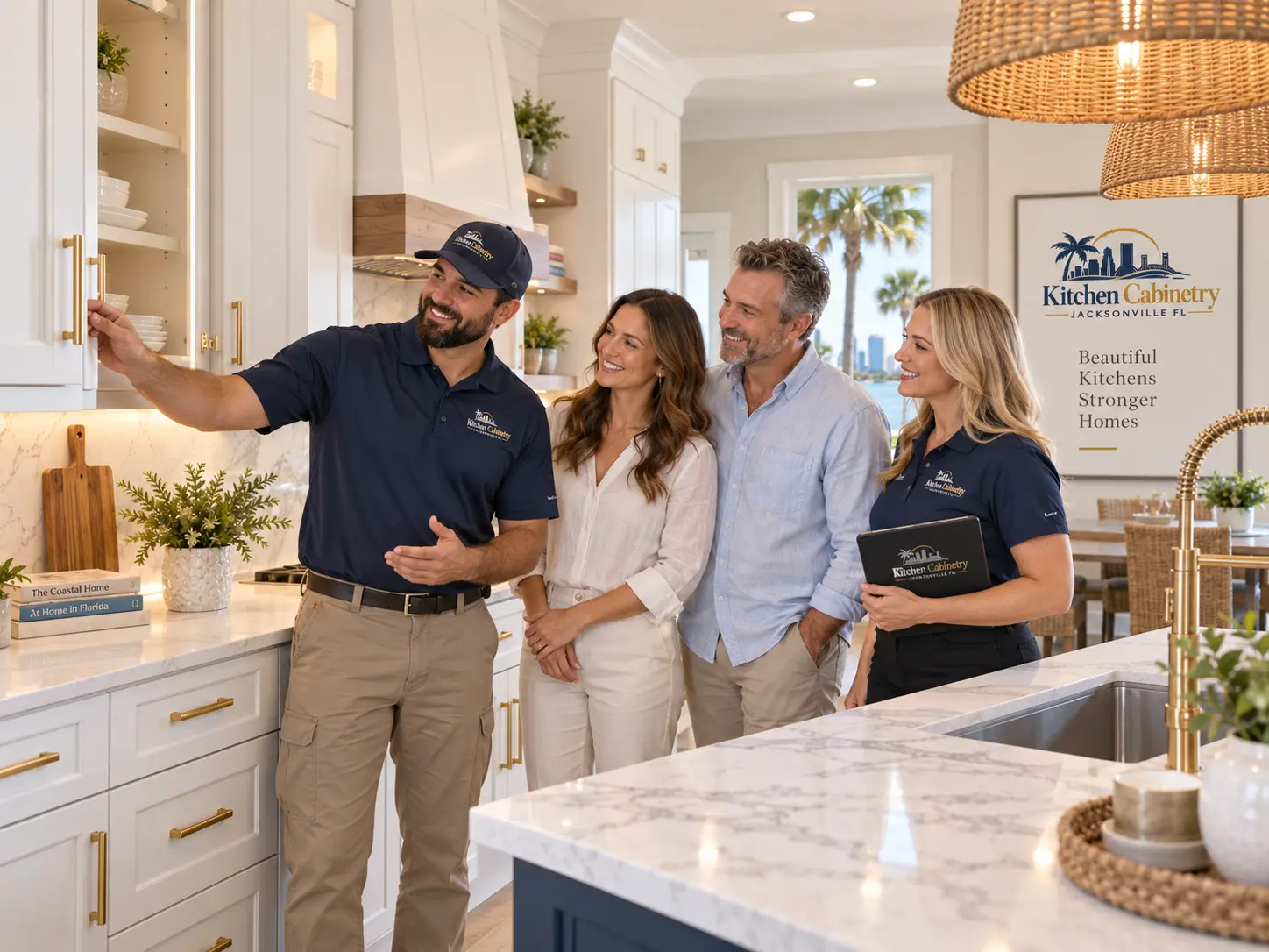 Completed residential kitchen cabinetry walkthrough
